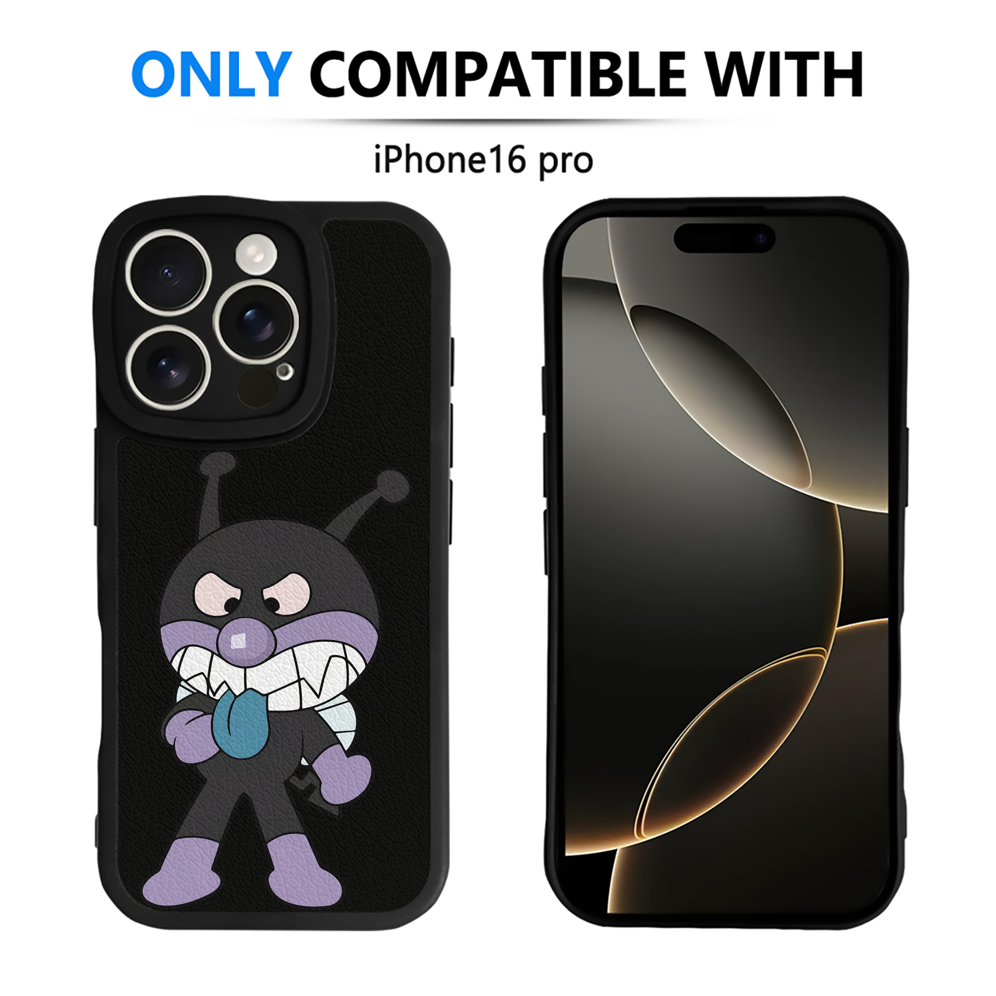 （画像用） アンパンマン Anpanman 【iPhone 16シリーズ対応】シリコンスマホケース（レザー調） 材質：シリコン
